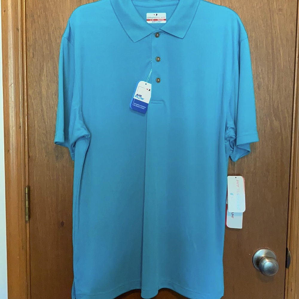 NWT Men’s GrandSlam Teal Polo Large